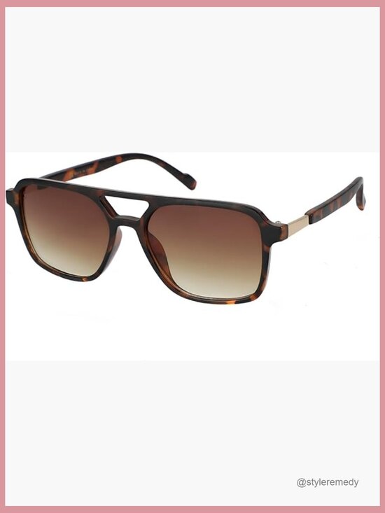 Retro Aviator Sunglasses with UV400 Protection, Polycarbonate Frame main image 5